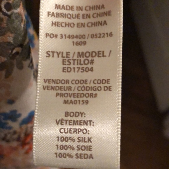 Ella Moss 100% silk floral maxi Sz L NWT - Picture 8 of 11